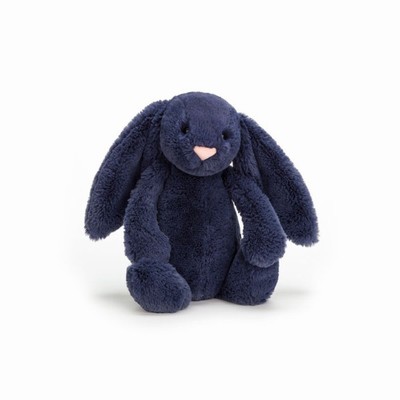 Jellycat Bashful Navy Bunnies New Zealand | UQALO5912